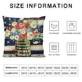 thumbnail image 5 of PHYHOO Patriotic Flower Stripes Throw Pillow Cover, Patriotic Pillows Cushion Case for Sofa Couch, 5 of 5