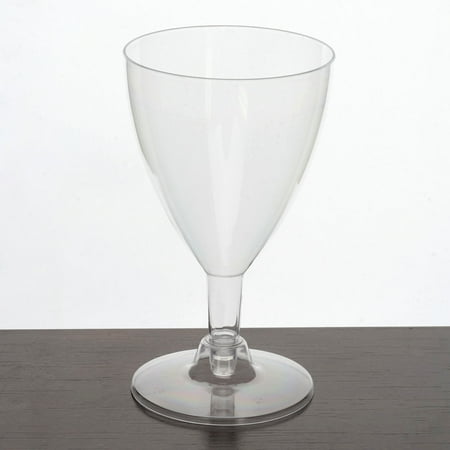 Polycarbonate Plastic Wine Glasses - Efavormart 60 Pcs - Clear Classic Disposable Plastic Wine Glass for Wedding Birthday Party Banquet Events Cocktail Cups