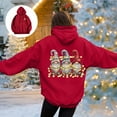 thumbnail image 2 of UngA Women Christmas Sweatshirt Plus Size Drawstring Graphic Oversized Hoodies for Women Loose Preppy Pullover Sweatshirt with Pocket Womens Christmas Hoodie (Red,S), 2 of 7