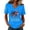 Red/White/Blue, variant on V Neck Shirts 4th of July for Women American Flag Graphic Tee Casual Color Block Short Sleeve Summer Tops