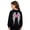 Black, variant on Girls Tracksuit Pullover Hoodie With Sparkly Wing Design Kids Casual Outfit Printed Crewneck Sweatshirt