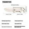 thumbnail image 4 of Small Steel Mini Knife Keychain Pendant Portable Sharp Folding Multi-Tool With Bottle Opener Serrated Edge, 48Mm Ultra-Thin Foldable Design Fits In Pockets Keychains,, 4 of 8
