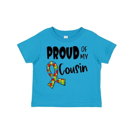 

Inktastic Proud of My Cousin Autism Awareness Puzzle Piece Ribbon Gift Toddler Boy or Toddler Girl T-Shirt