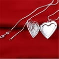 thumbnail image 3 of EOEMY Fashion 925 Silver Heart Necklace Locket Photo Pendant Wedding Jewelry Gift Us, 3 of 9