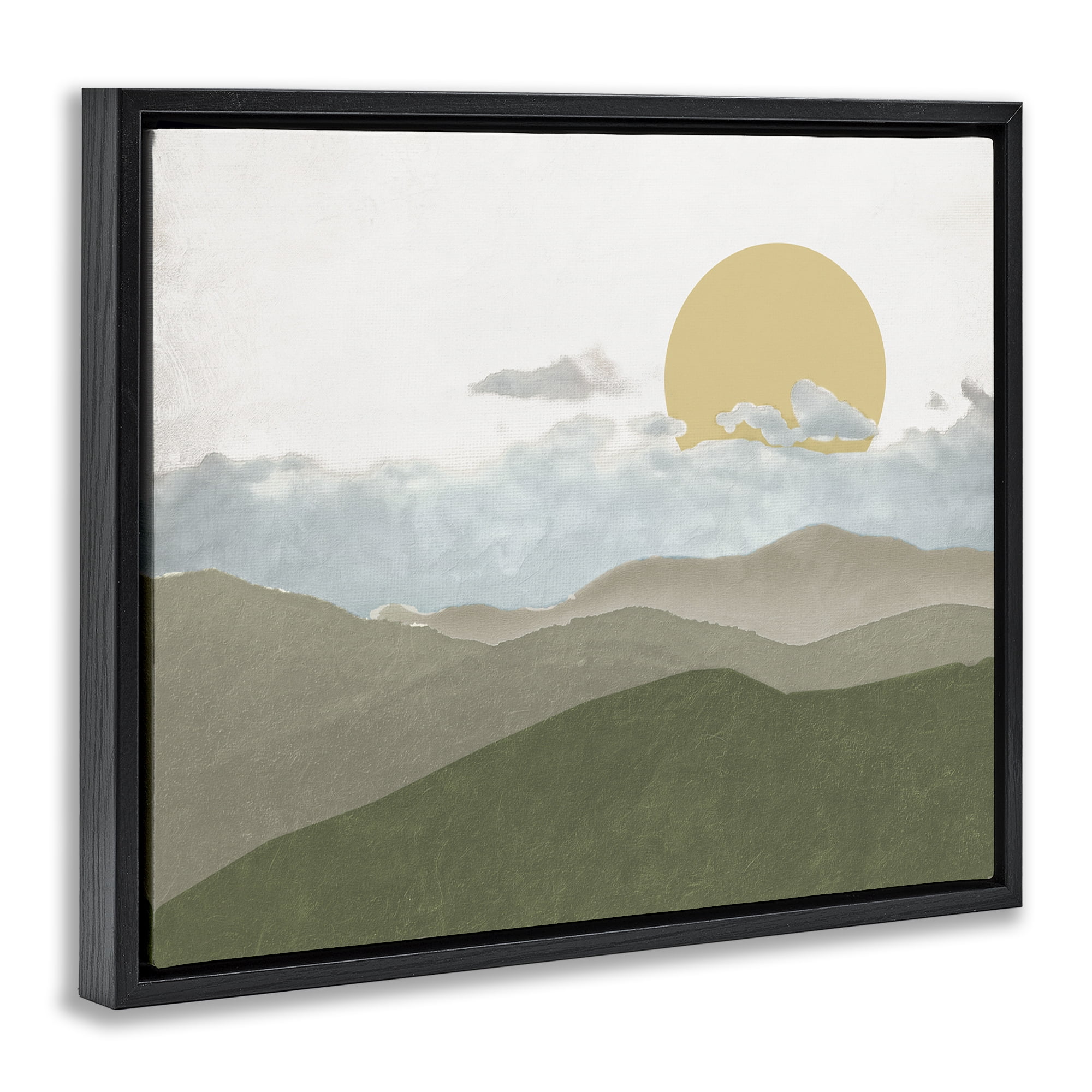 Stupell Industries Earthen Dreams Sunrise Black Framed Floater Canvas Wall Art, design by Elizabeth Medley