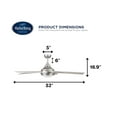 thumbnail image 3 of Harbor Breeze Seaholme Brushed Nickel 52-in Indoor/Outdoor Ceiling Fan (5-Blade), 3 of 6