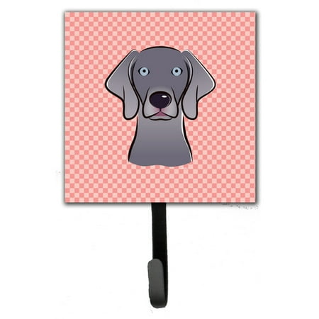 Caroline's Treasures Checkerboard Weimaraner Leash Holder and Wall Hook