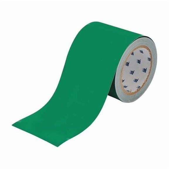Brady Floor Tape,Green,4 inx100 ft,Roll 104375