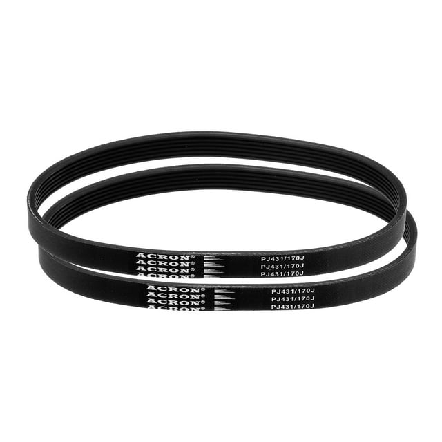 2 Pack 170J6 PJ V-Ribbed Belt 6 Ribs 17" Length x 0.55" Width x 0.14" Height, EPDM Rubber Micro V Belt