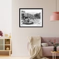 thumbnail image 3 of Historic Framed Print, [N.Y. Glens Falls. View across town square and fountain], 17-7/8" x 21-7/8", 3 of 9