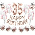 thumbnail image 4 of 11/14/16/25/35th Happy Birthday Balloons Rose Gold Number Foil Ballons Adult Party Decorations Boy Girl Anniversary Supplies (16th,As picture), 4 of 6