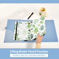 thumbnail image 3 of Dailycode 2 Pack Pencil Pouch for 3 Ring Binder Smooth Zipper Folders with Pockets Clear Window Pencil Case, Broccoli Arugula Fennel, 3 of 4