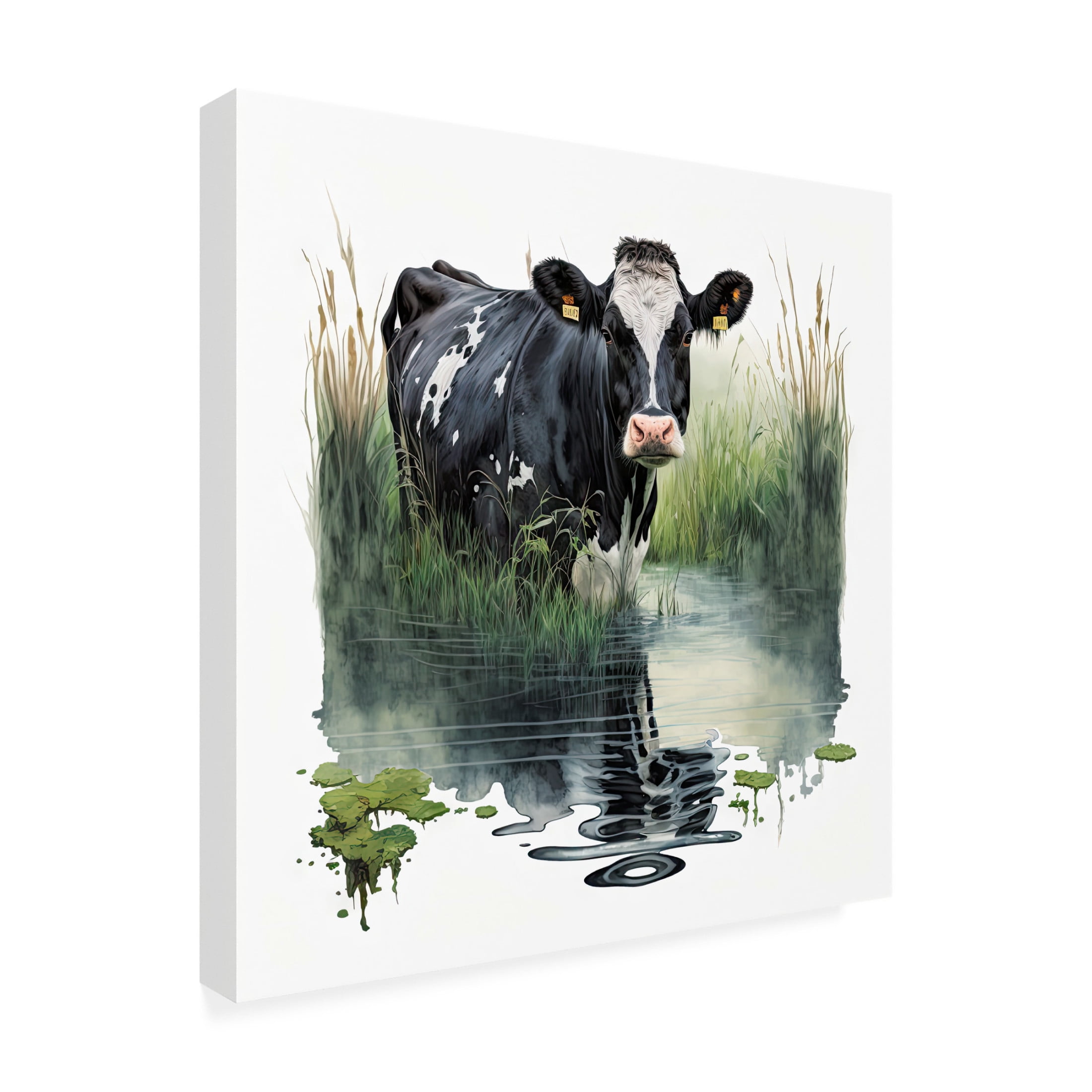 Canvas Wall Art - The Golden Valley 'Cooling Off' Wall Art for Living Room, Bedroom, or Office Décor by Trademark Fine Art - 18 x 18 Inches