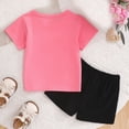 thumbnail image 4 of WXFAZCVU Girls Clothes 2 PC Summer Outfits Bow Print Tees Shirts Shorts Cute Set Going Out Size 2-3 Years, 4 of 4