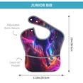 thumbnail image 4 of Hirioo Cosmic Cat Psychedelic Journey for Baby Waterproof Pocket Bib Adjustable Closed for Babies Toddlers with Large Pocket 6-24Months, 4 of 8