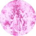 thumbnail image 1 of Ahgly Company Indoor Round Abstract Pink Modern Area Rugs, 5' Round, 1 of 4