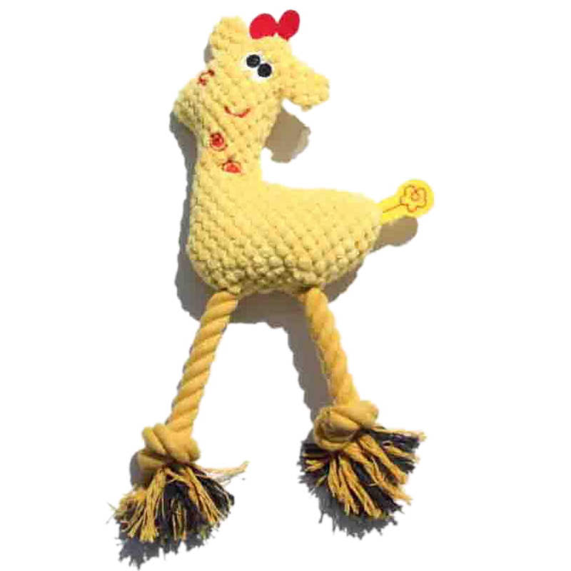 Chicken Chew Toy Squeaker Squeaky Soft Plush Play Sound Toys Yellow