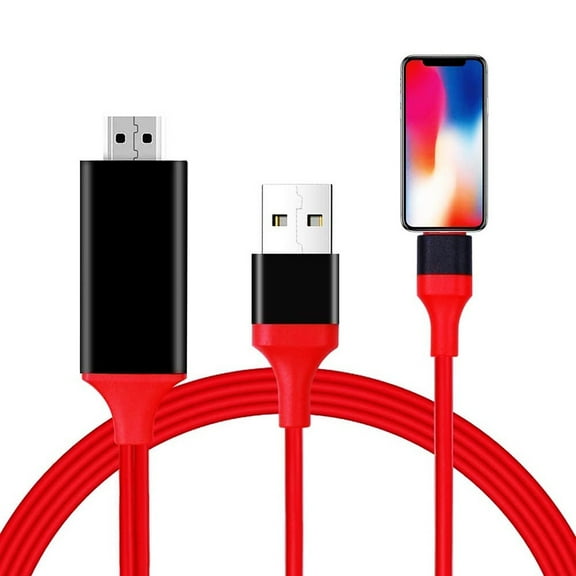 HDMI Adapter is Compatible with iPhone, iPhone to HDMI Adapter Cable, 6.6 ft 1080P Digital AV HD TV/Projector/Monitor Connector, iPhone iPad iPhone 11 Pro/Xs/Max/XR/X/8/7/6 Plus