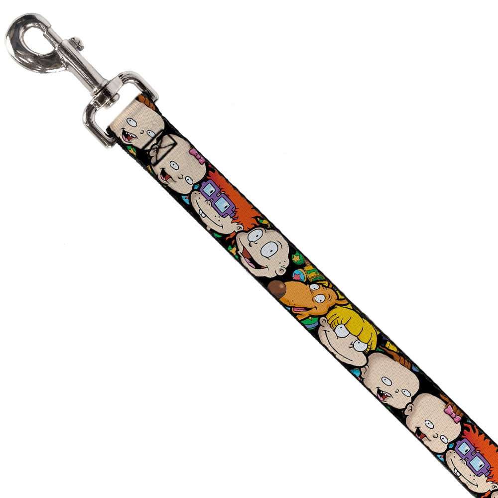 Nickelodeon Pet Leash, Dog Leash, Rugrats Character Faces Close Up, 4 Feet Long 1.0 Inch Wide