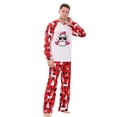 thumbnail image 5 of Family Matching Christmas Pajamas Set Santa Claus Print Shirt Men Raglan Long Sleeve Tops Plaid Pants Pjs My Order My Items, 5 of 9