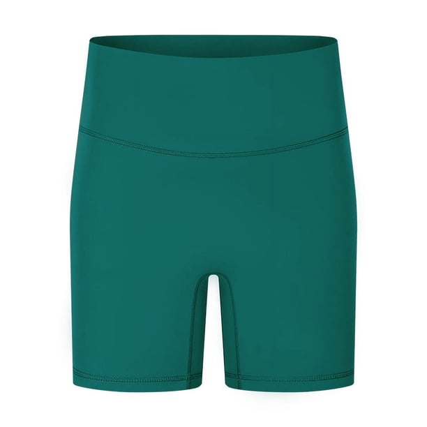 Pantalones cortos deportivos de cintura alta sin vergüenza para primavera y verano, pantalones cortos anti-caminar para correr, fitness, yoga desnudos