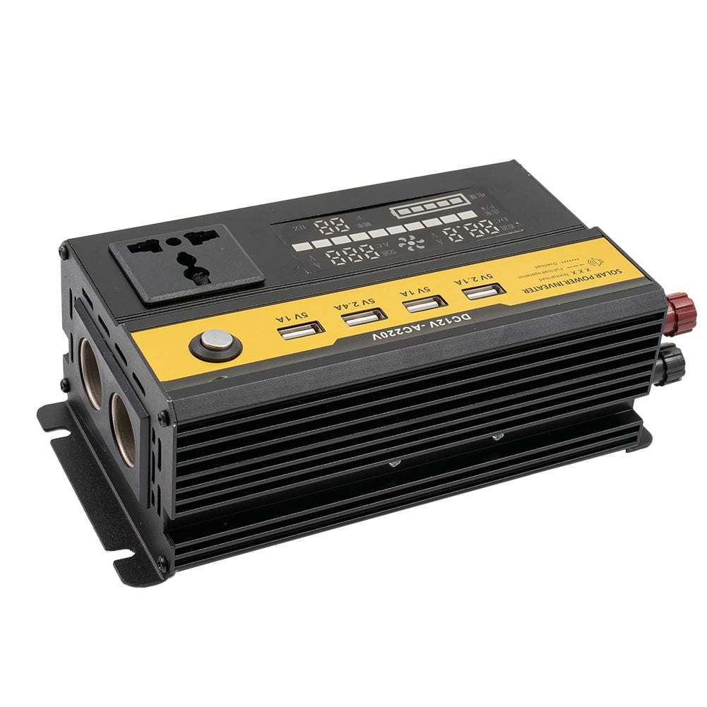 DAMIFU 5000W Sine Wave Inverter High Power Car Inverter Solar Converter 12V/24V-220V Auto Transformer Inverters With Power Cord 12V