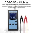 thumbnail image 3 of yeacher Portable 4-Wire High-Precision Battery Internal Resistance Tester for Lithium, NiMH, LiFePO4, and Button Cells with Backlit Display, Built-in Battery, and 45V Range (Includes Probe, Clips), 3 of 6