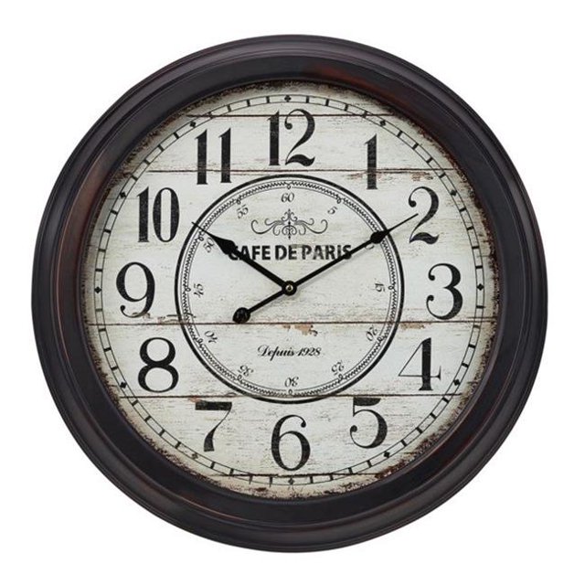 IMAX Z11238 Horloge Murale Delphine - Noir