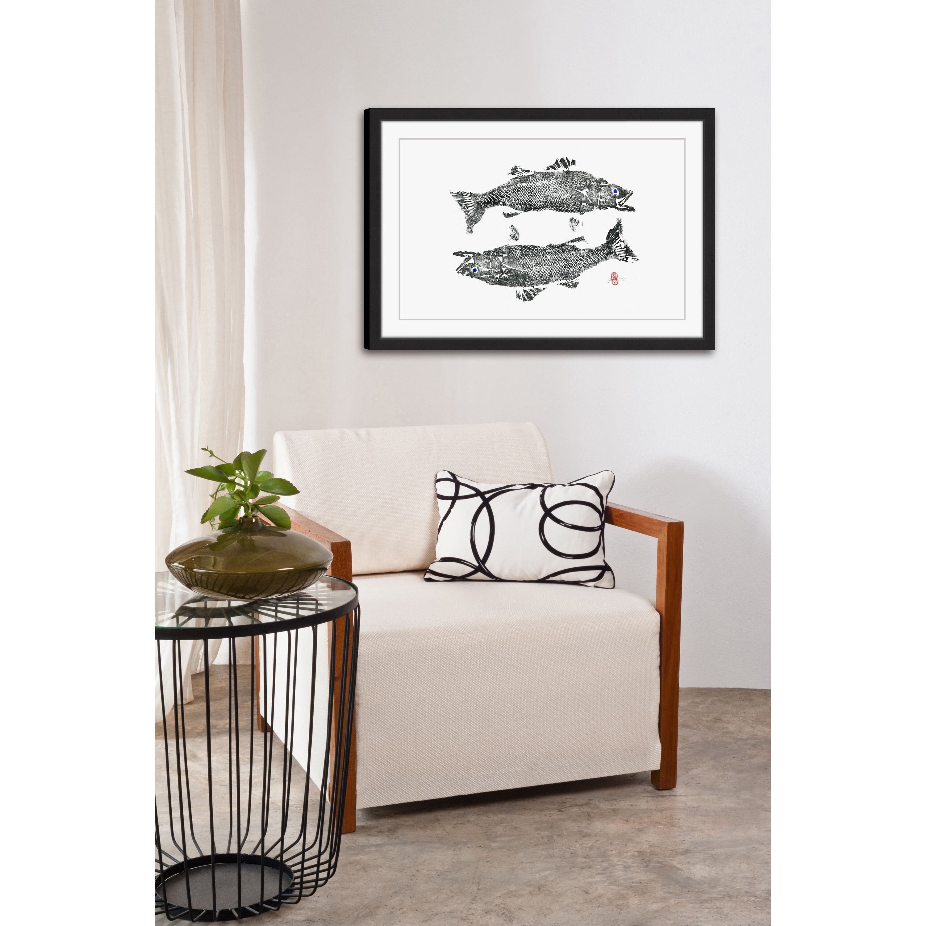 "Sea Bass" Framed Painting Print