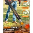 thumbnail image 4 of Floseru 80CC Backpack Gas Powered Leaf Blower, Commercial 900CFM 4.8HP 2 Stroke Powerful Lightweight Gasoline Grass Lawn Blower with Harness Air-Cooled & Fuel Tank for Yard Lawn Care, Snow Removal, 4 of 10