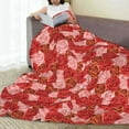 thumbnail image 6 of Pofeuu Rose Flowers Print Ultra-Soft Micro Fleece Blanket,for Bed Or Sofa,All Season Throw Blankets Flannel Blanket-40"x30", 6 of 7