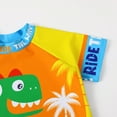 thumbnail image 4 of URMAGIC URMAGIC 1-7T Toddler Baby Boys Short Sleeve Rash Guard Trunks Two Pieces Dinosaur Shark Swimsuit with Hat, 4 of 5