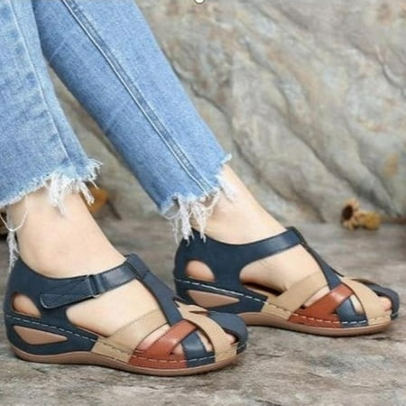 

Wedge Sandals for Women Hollow Out Slip On Platform Wedge Sandals Summer Casual Sandals Walking Shoes Beach Sandals A5