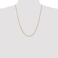 thumbnail image 2 of Real 14kt Yellow Gold 1.9mm Diamond Cut Parisian Wheat Chain; 24 inch; Lobster Clasp; for Adults and Teens; for Women and Men, 2 of 5
