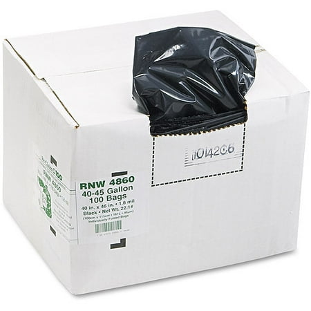 Earthsense Commercial Black Can Liners, 45 gal, 100 ct