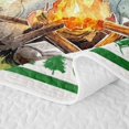 thumbnail image 5 of Erosebridal Guitar Campfire Quilt Full, Green Pine Tree Full Bedspread Sets for Men and Women, 3-Piece, 5 of 7