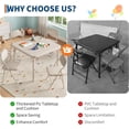 thumbnail image 3 of Versatile activity set: mesa game con 4 foldable sillas para 2 - 10 year - old niños. non - slip legs, light structure, easy to store in small spaces, ideal dining room y almacenamiento, 3 of 7