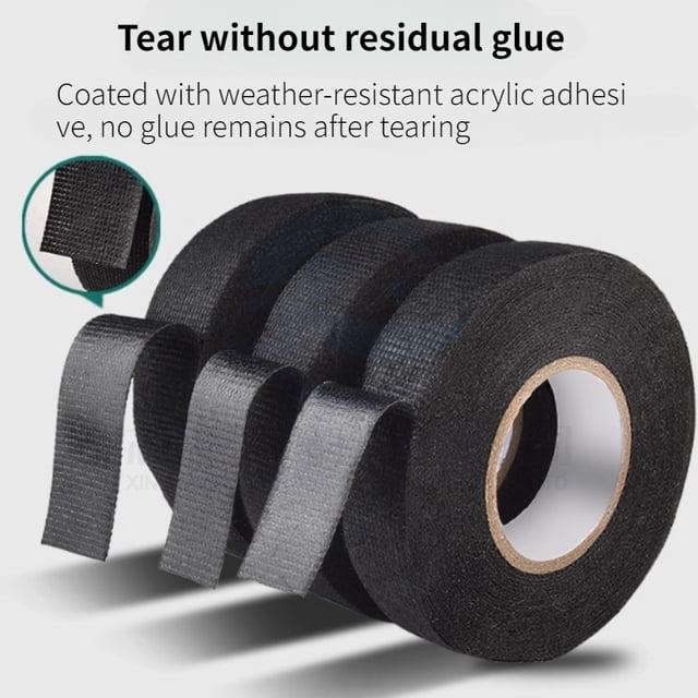 Cinta adhesiva de tela resistente al calor de 9-50 mm para arneses de cableado de automóviles, cintas térmicas eléctricas