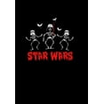 thumbnail image 2 of Junior's Star Wars Halloween Vader Skeletons  Graphic Tee Black 2X Large, 2 of 3