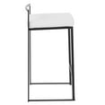 thumbnail image 5 of Fuji Stacker Counter Stools for Kitchen Counter in Black Metal, Counter Height Chairs, Bar Stools Set of 3, Counter Height Stools Set of 3, Bar Stools For Kitchen Island (White Velvet), 5 of 6