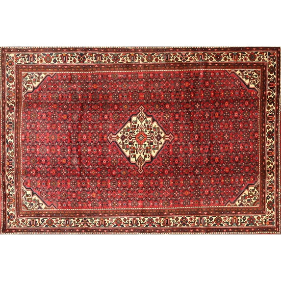 Ahgly Company Indoor Rectangle Traditional Rust Pink Persian Area Rugs, 5' x 8'