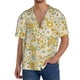 thumbnail image 1 of Balery Cute Sunflower Camisa Casual de Manga Corta con Botones para Hombre, Texturizada, Estilo Cubano, para Playa, Verano-3X-Large, 1 of 5
