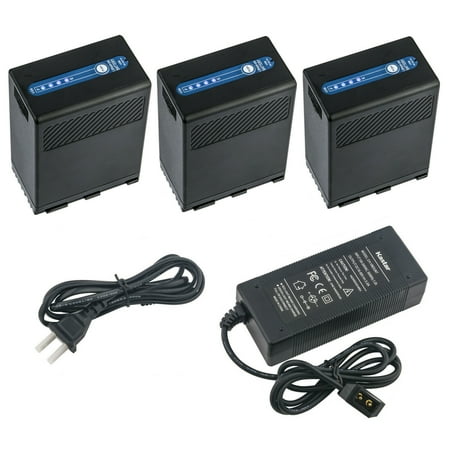 Kastar 3-Pack BP-A68 Battery and D-Tap Fast Charger Compatible with Canon EOS C220B PL Mount 4K UHD Digital Cinema Camera EOS C300 MarkII PL Cinema EOS Camera EOS C300 Mark III Digital Cinema Camera