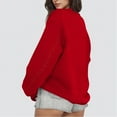 thumbnail image 4 of Oversized Crew Neck Sweatshirt Women - Soft Fleece Pullover - Solid Color Winter Travel Long Sleeve Womens Sweatshirt No Hood, 4 of 4