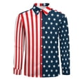 thumbnail image 3 of American USA Flag Print Y2K Casual Shirt Mens Stars And Stripes Shirt Autumn Fashion Blouses Long Sleeve Graphic Oversized Tops, 3 of 6