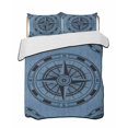 thumbnail image 2 of Blue Compass Nautical Twin Size Down Alternative Comforter, Lightweight Comforter Quilt Bedding Set with Pillow Shams Coastal Vintage All Seasons Bed Comforter Duvet Insert 68"x86", 2 of 7