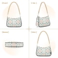thumbnail image 7 of FORMRS Womens Shoulder Bag with Chain Strap Clutch Purse Cute Tote Handbag, Green Geometric Pattern, 7 of 7