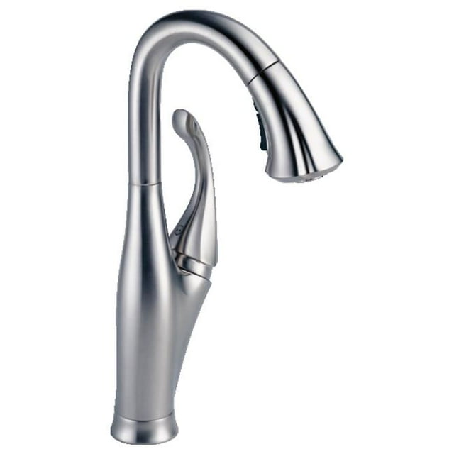 Delta 9992-AR-DST Addison Single Handle Pull-Down Bar & Prep Faucet - Arctic Stainless