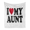 thumbnail image 1 of Aunt Soft Flannel Fleece Throw Blanket, Basic Design of I Love My Aunt Bold Typography on a Plain Background, Cozy Plush for Indoor and Outdoor Use, 50" x 60", Charcoal Grey Dark Pink, by Ambesonne, 1 of 5