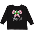 thumbnail image 3 of Inktastic Big Sis Christmas Candy Cane Sister Girls Long Sleeve Toddler T-Shirt, 3 of 5